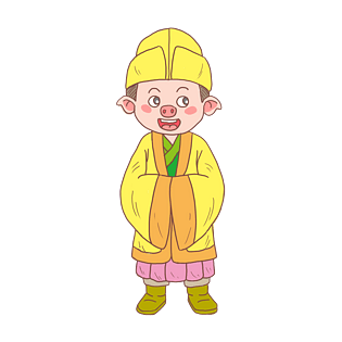 猪年2019年卡通手绘古代员外