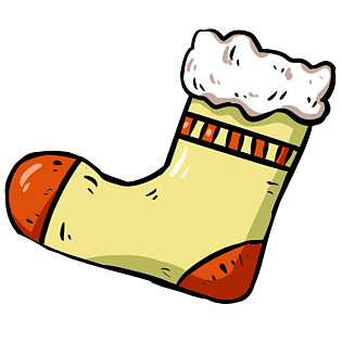 圣诞节袜子手绘设计图pngpsd2000*2000创意科技动感心形图案pngpsd