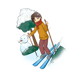 滑雪卡通图片大全