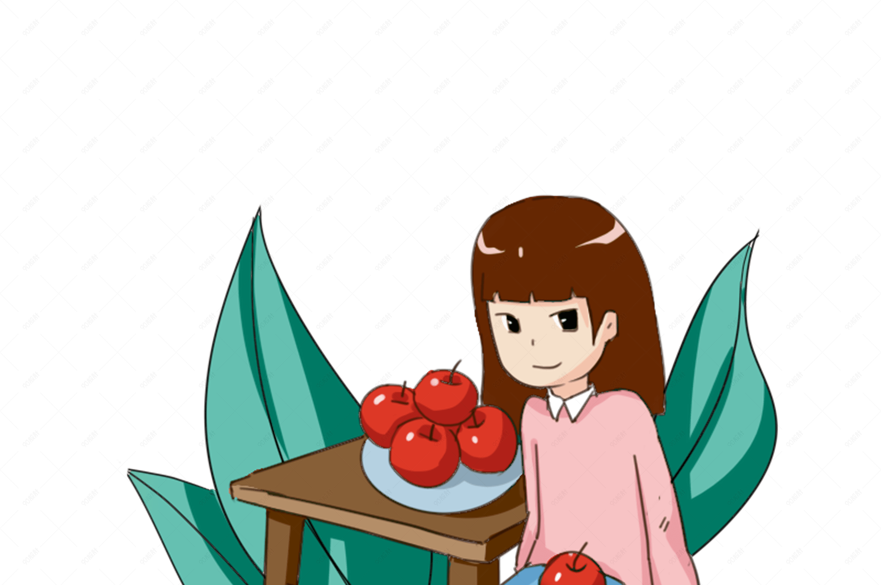 卡通冬季手绘插画