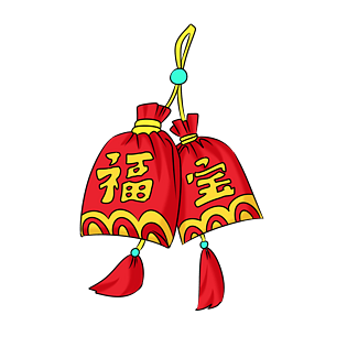 喜庆红包福袋插画