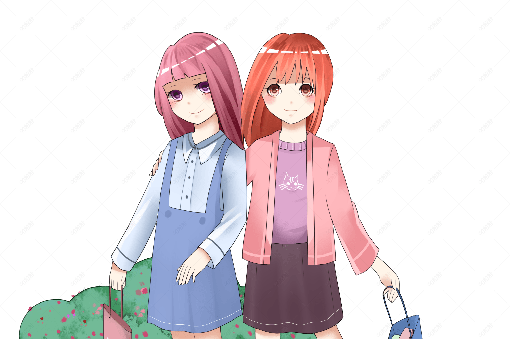 双十一闺蜜逛街购物