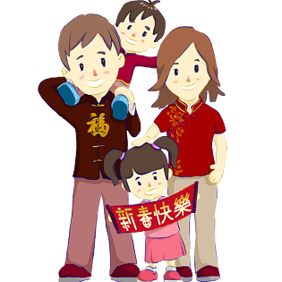 一家四口图片大全