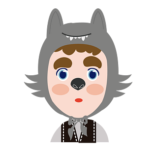 千库原创可爱大灰狼矢量图