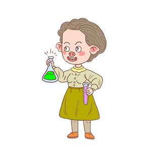 猪年卡通手绘化学猪研究员