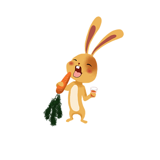 兔子q版卡通角色动物形象聊天表情包样机pngpsd2000*2000简约愚人节