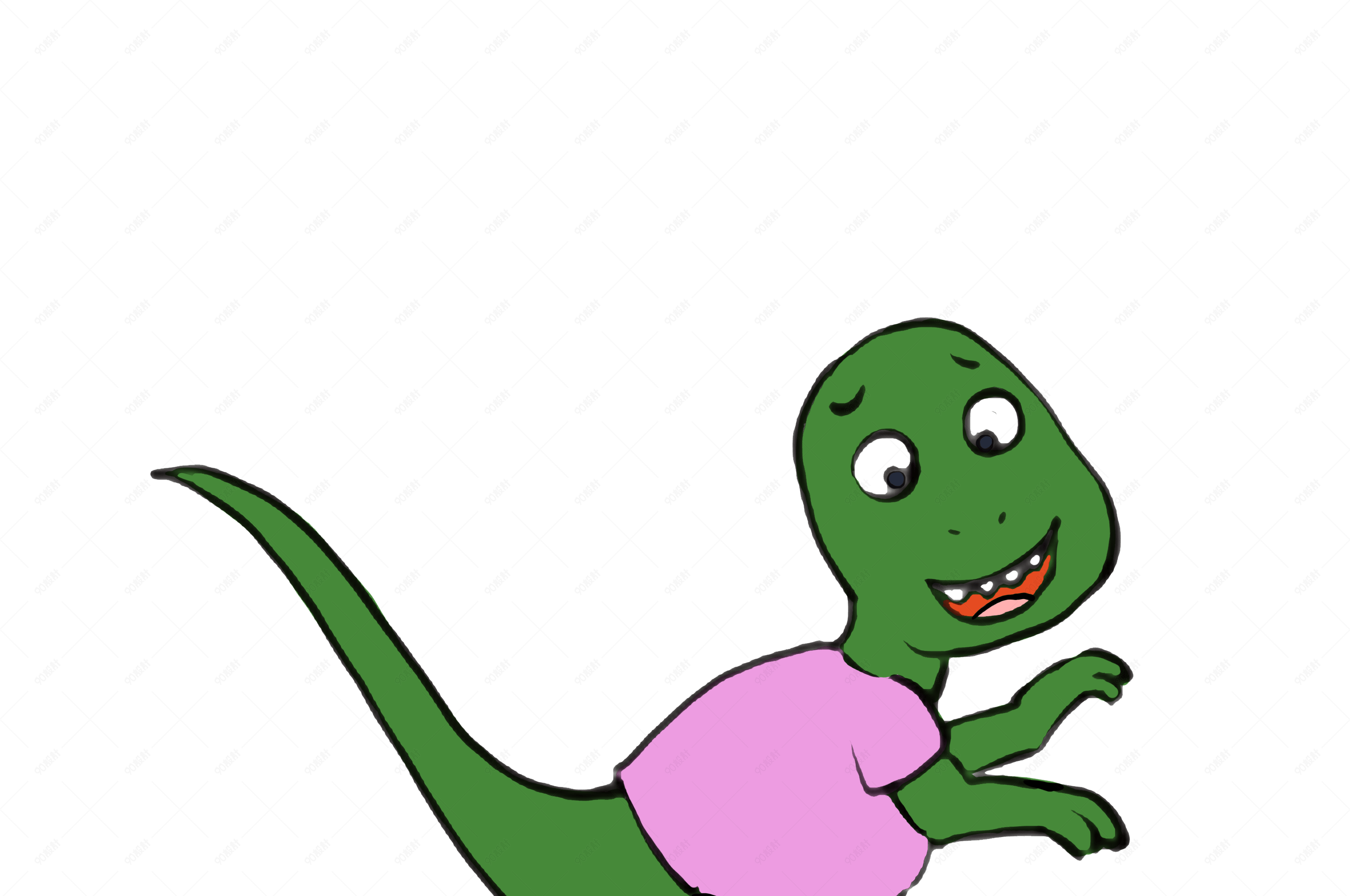 绿色可爱壁纸 小恐龙图片