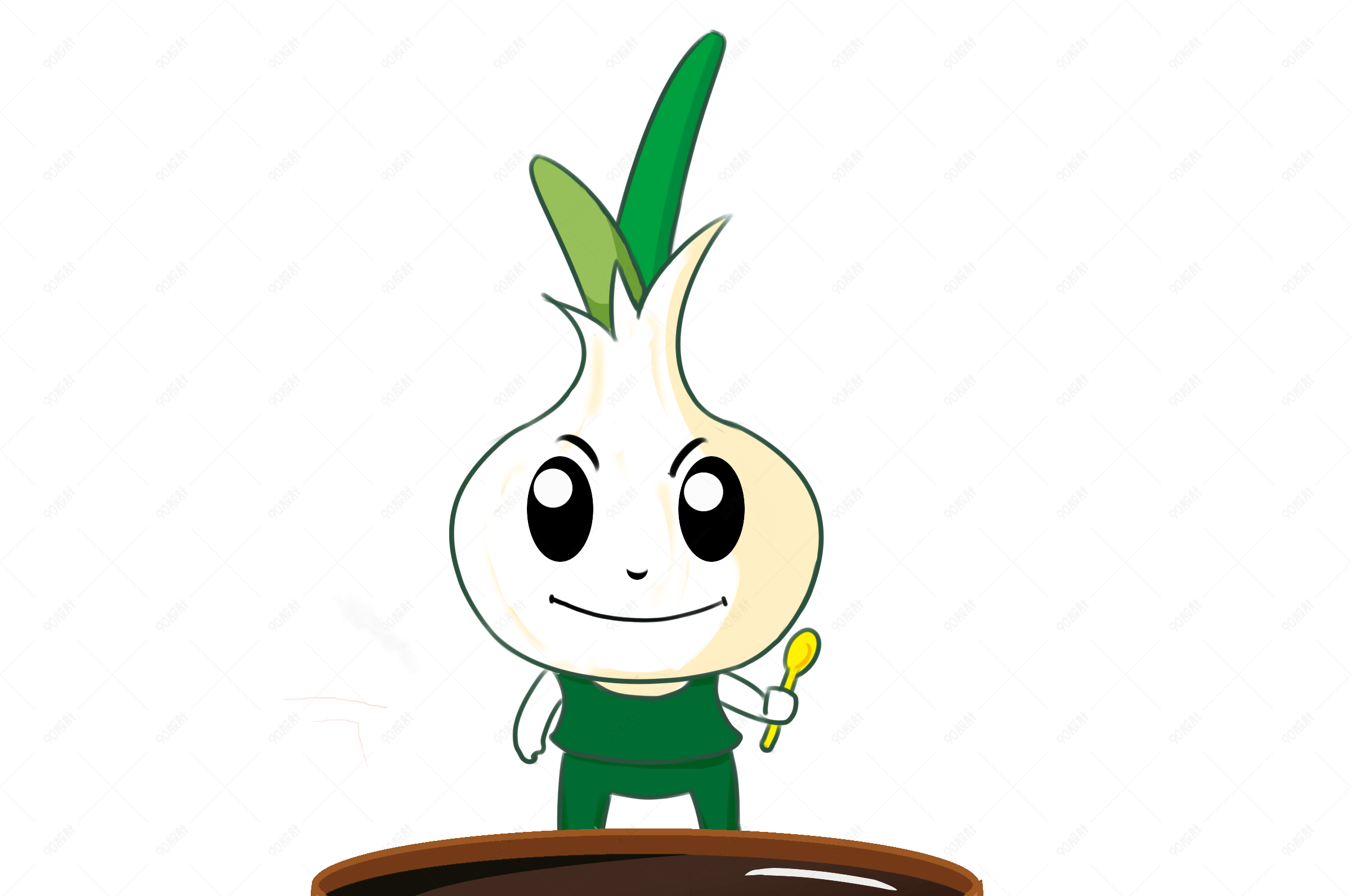 腊八节卡通腊八蒜插画