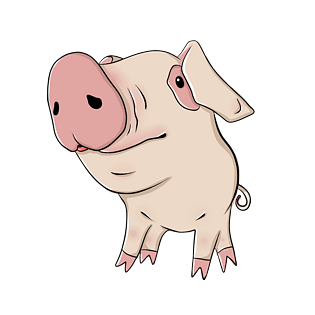 花眼折耳朵大鼻子小猪猪头像