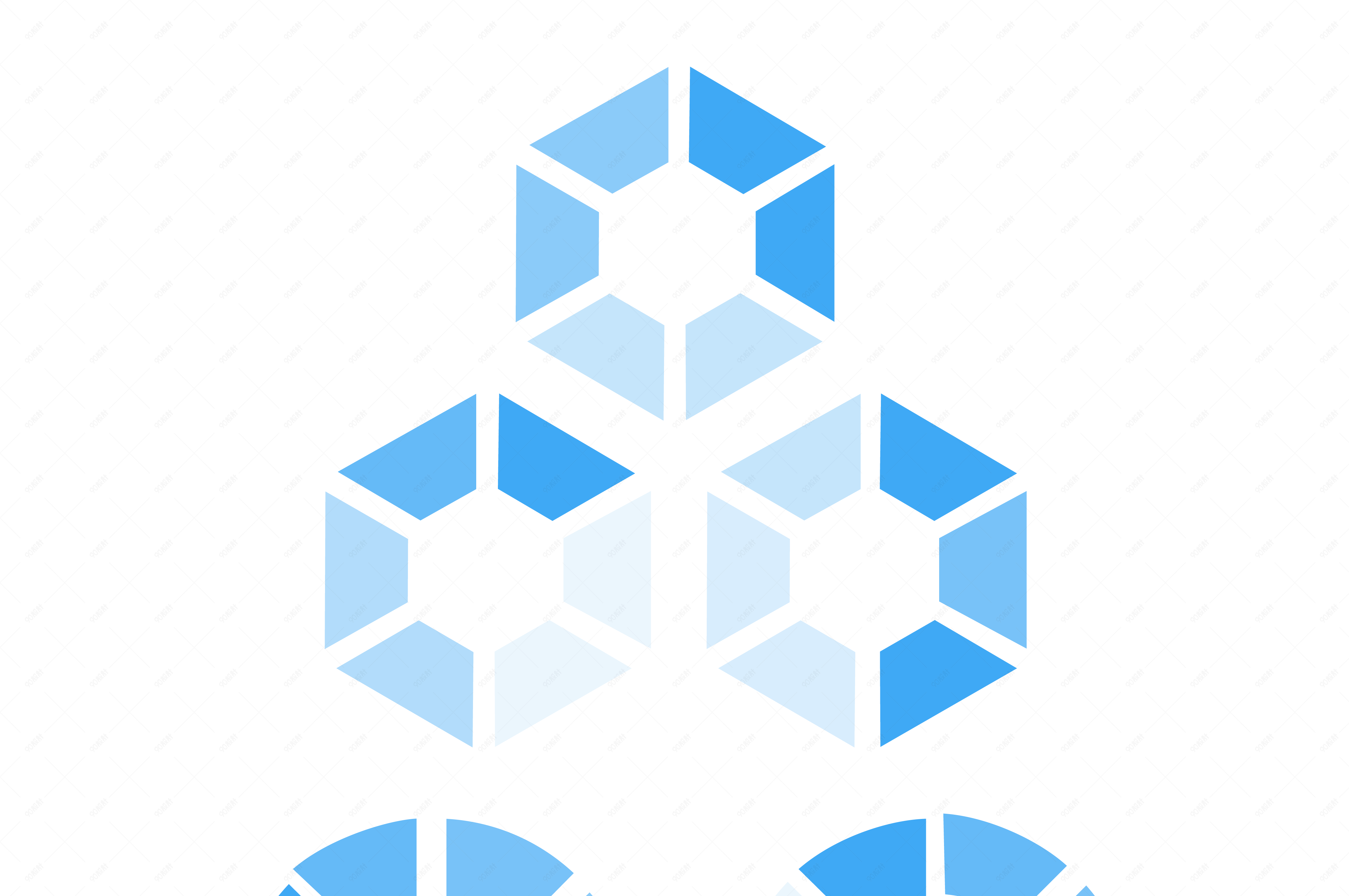 科技感几何图形装饰图案大数据点缀效果