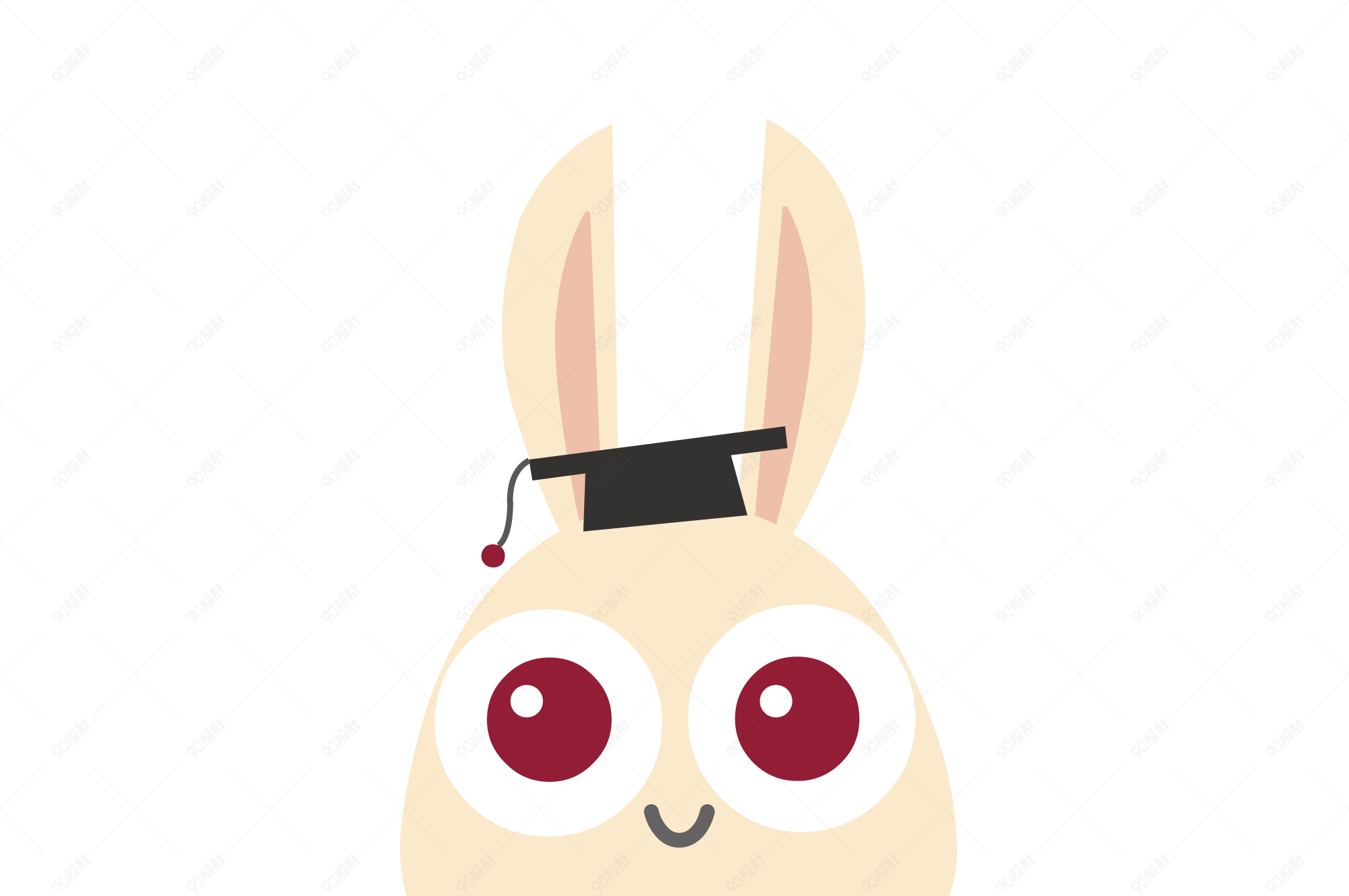 卡通可爱兔子矢量图标