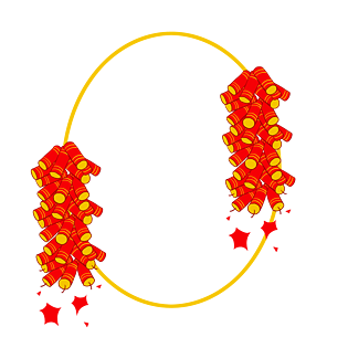 鞭炮装饰喜庆边框