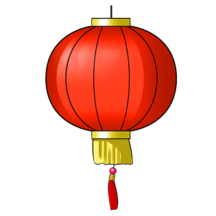 新年节日喜庆热闹灯笼插画