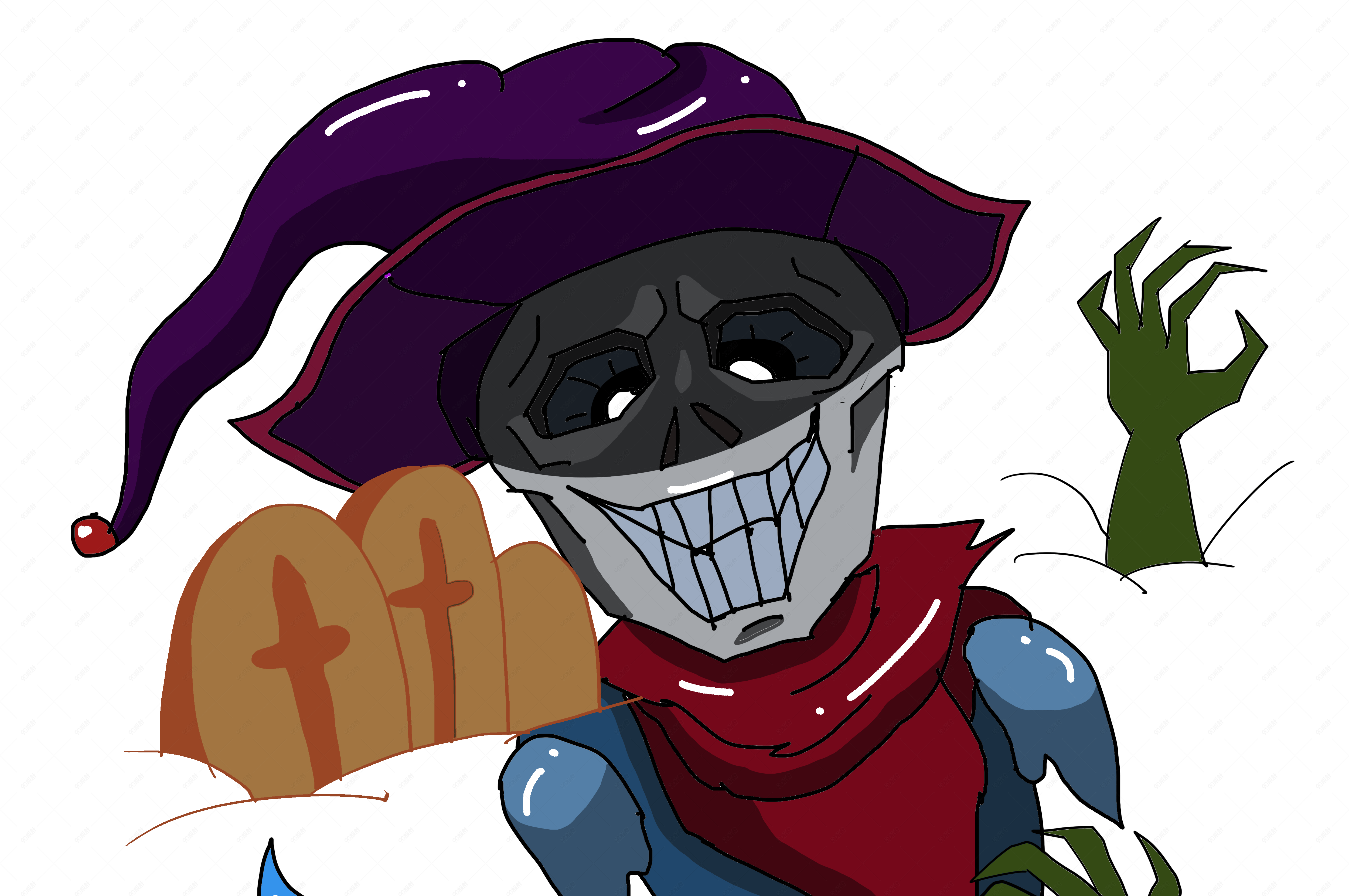 古墓鬼魂恐怖灵魂使者骷髅先生