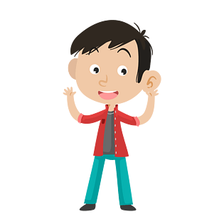 卡通q版可爱潮流男生插画