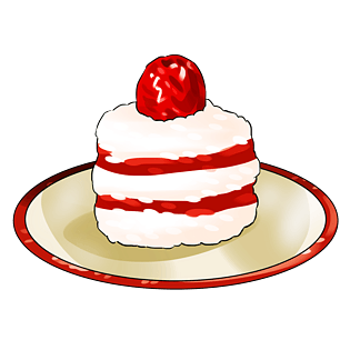 卡通手绘新年美食点心蛋糕