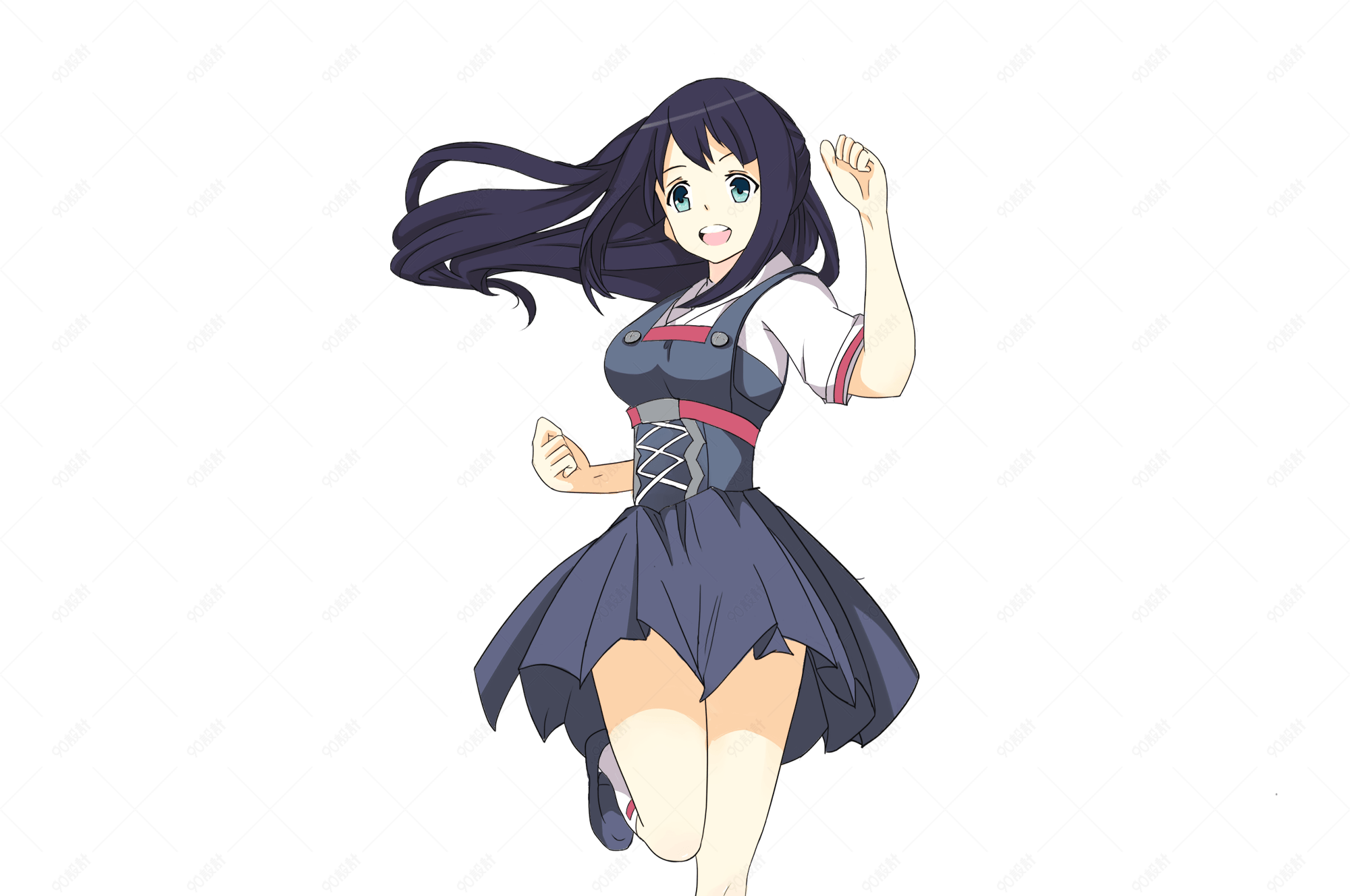 卡通可爱运动女生psd源文件