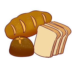 手绘卡通五谷杂粮面包