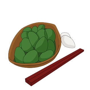 手绘腊八节腊八蒜插画