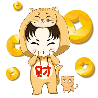 运气娃娃卡通形象插画合集 财运娃娃