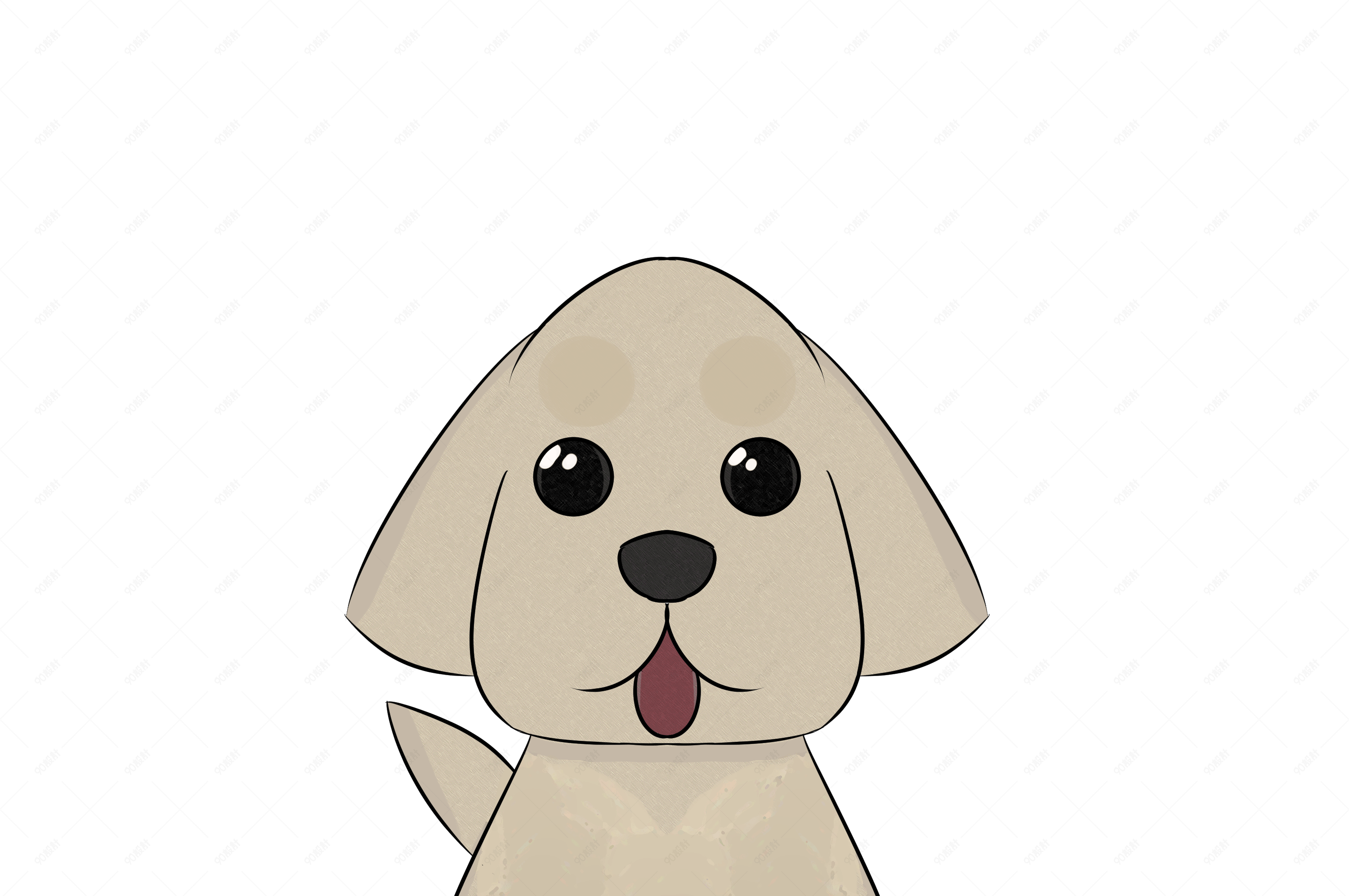 可爱手绘小动物狗狗摆件