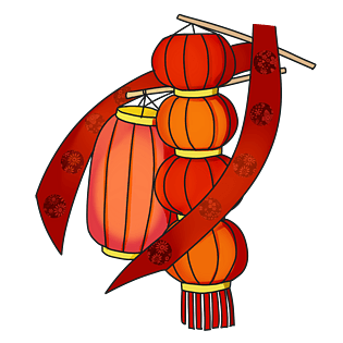 猪年大吉新年卡通红色灯笼