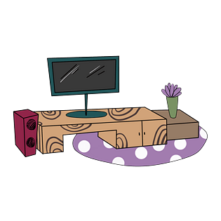 手绘电视图片大全