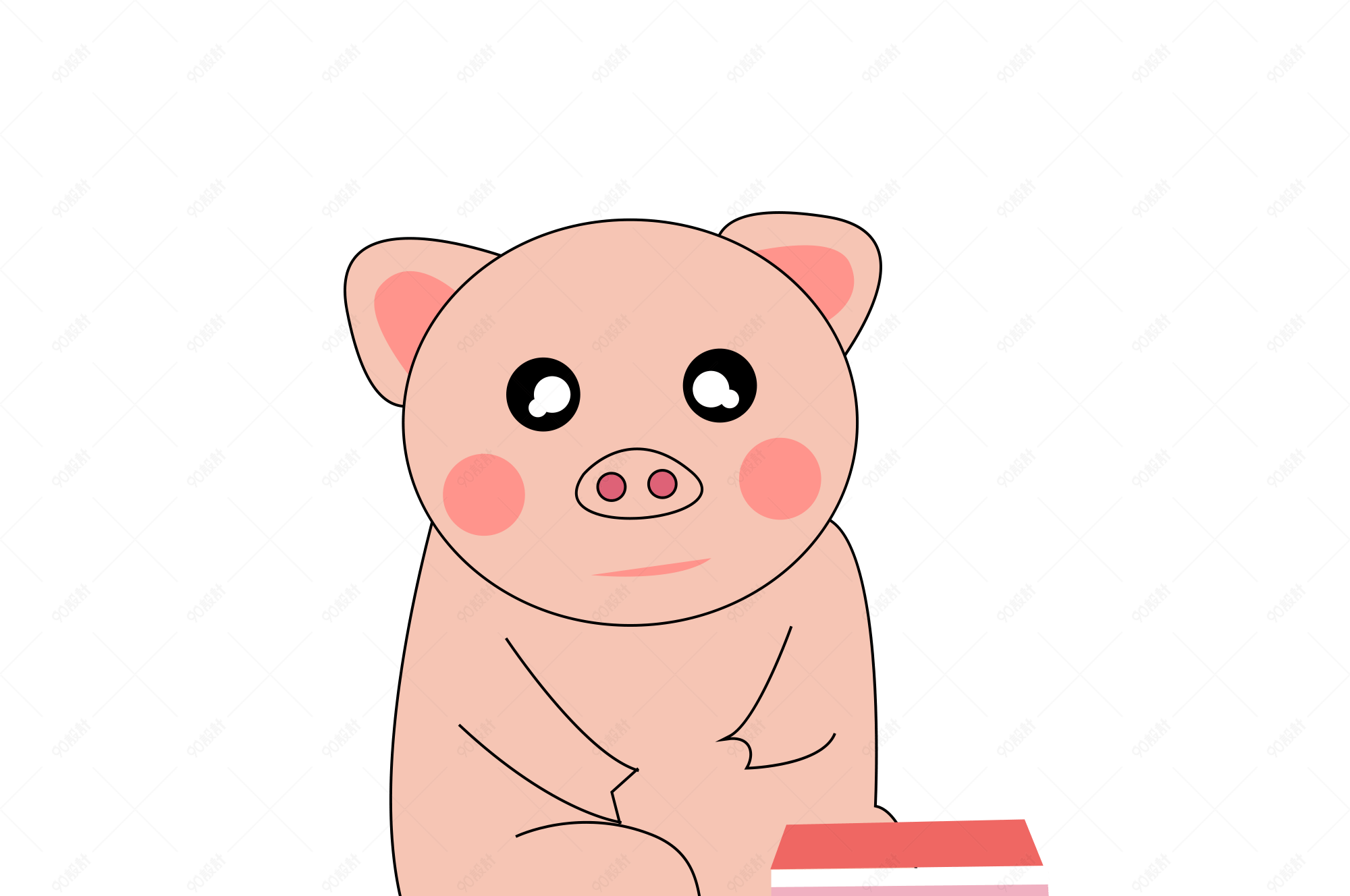 懒惰的大肚猪宝宝