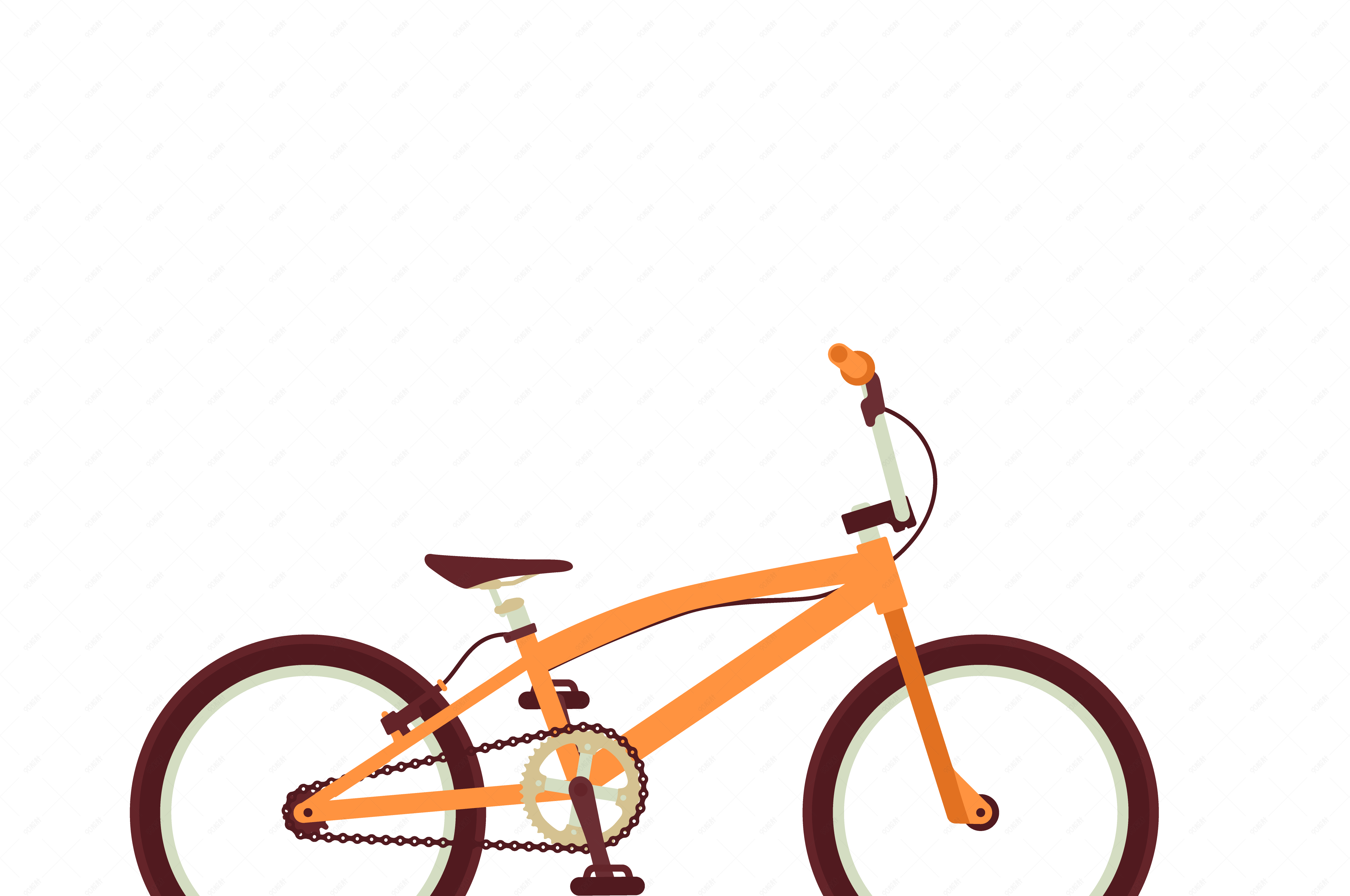 矢量变速卡通自行车【免抠元素png】-90设计网
