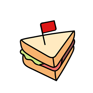 三明治的简单画法卡通图片