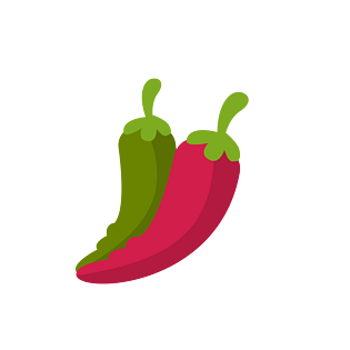 矢量小辣椒青辣椒红辣椒