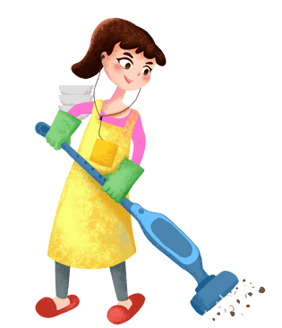 大扫除主题卡通插画