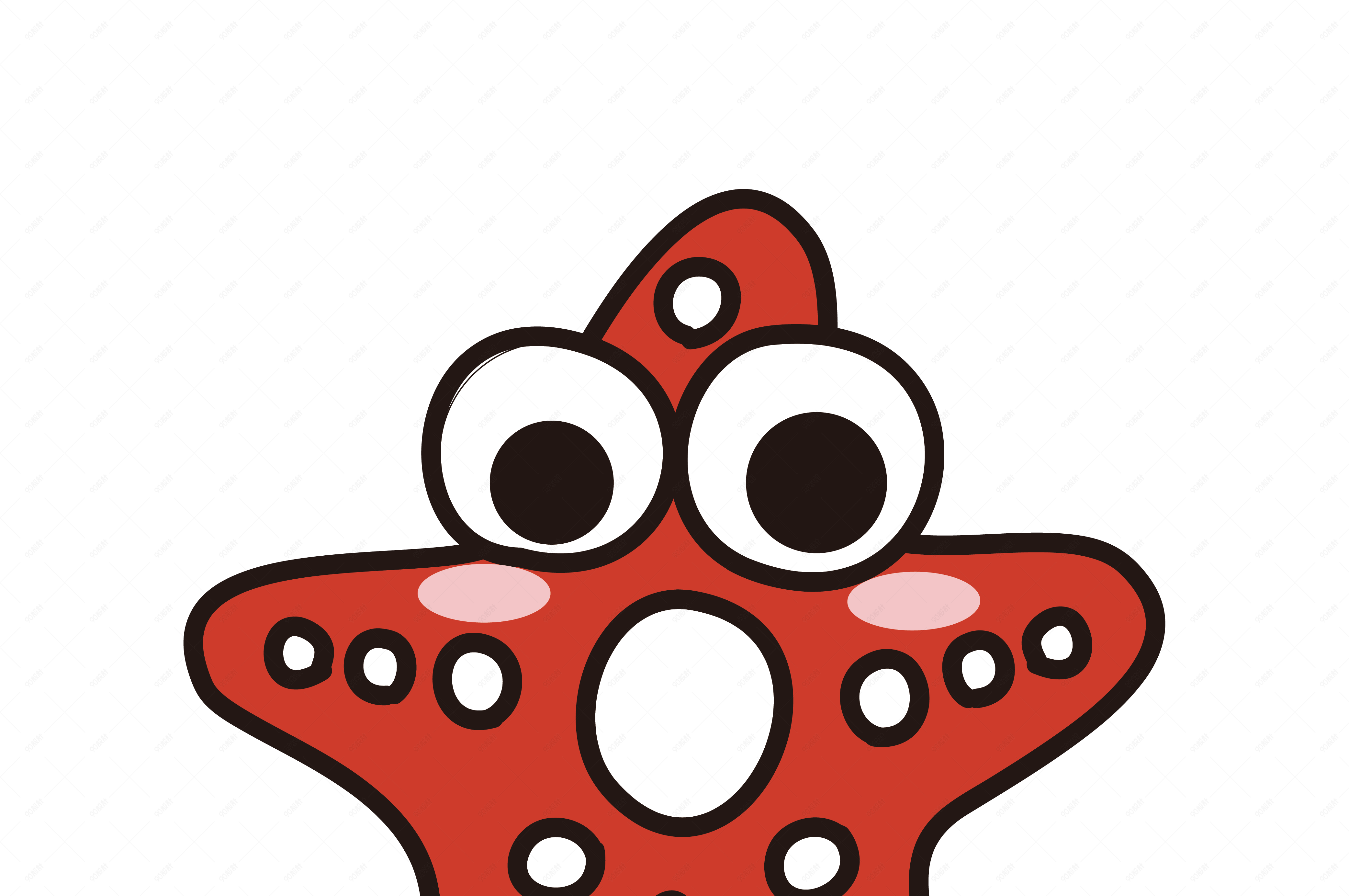 矢量手绘卡通海星