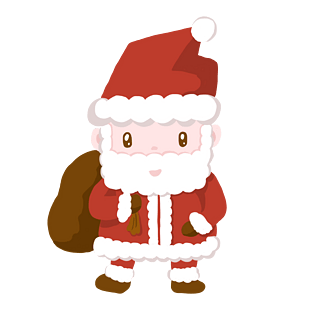 圣诞节手绘卡通可爱圣诞老人