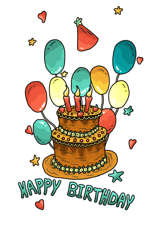 手绘生日快乐图片大全