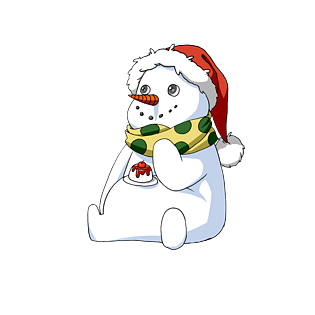 圣诞节卡通手绘可爱雪人