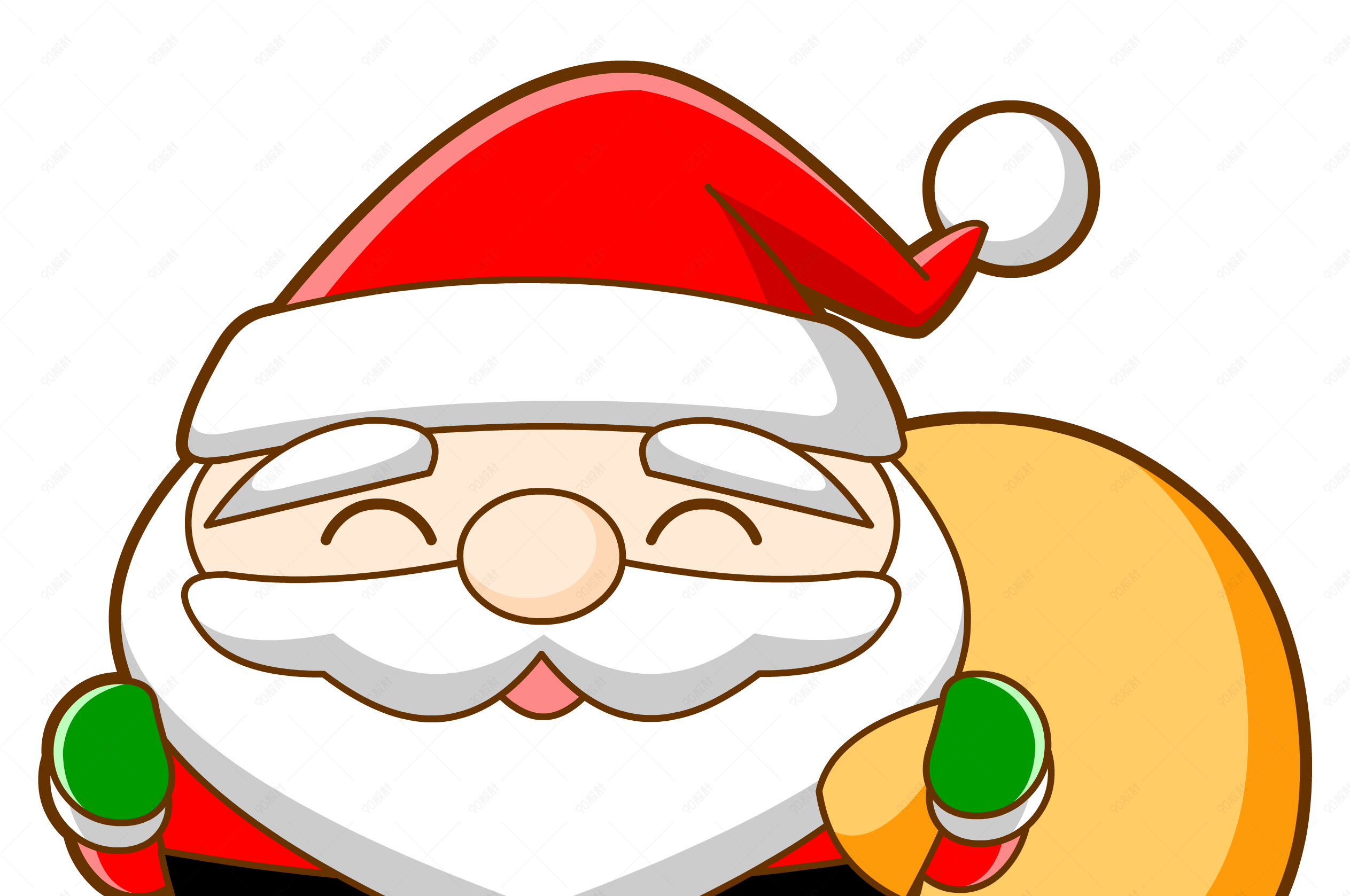 圣诞节q版可爱卡通圣诞老人