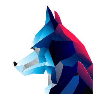 矢量科技感立体动物头像