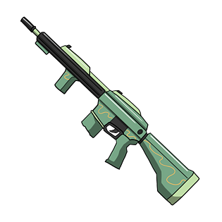 手绘的机关枪插画