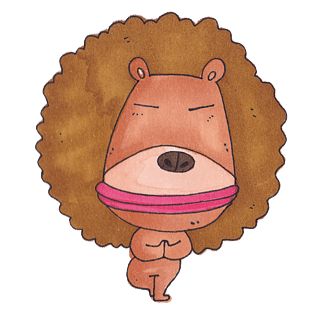 卡通可爱小狮子插画