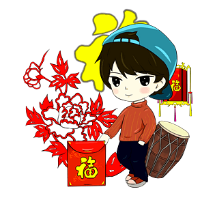 新年红色的红包插画