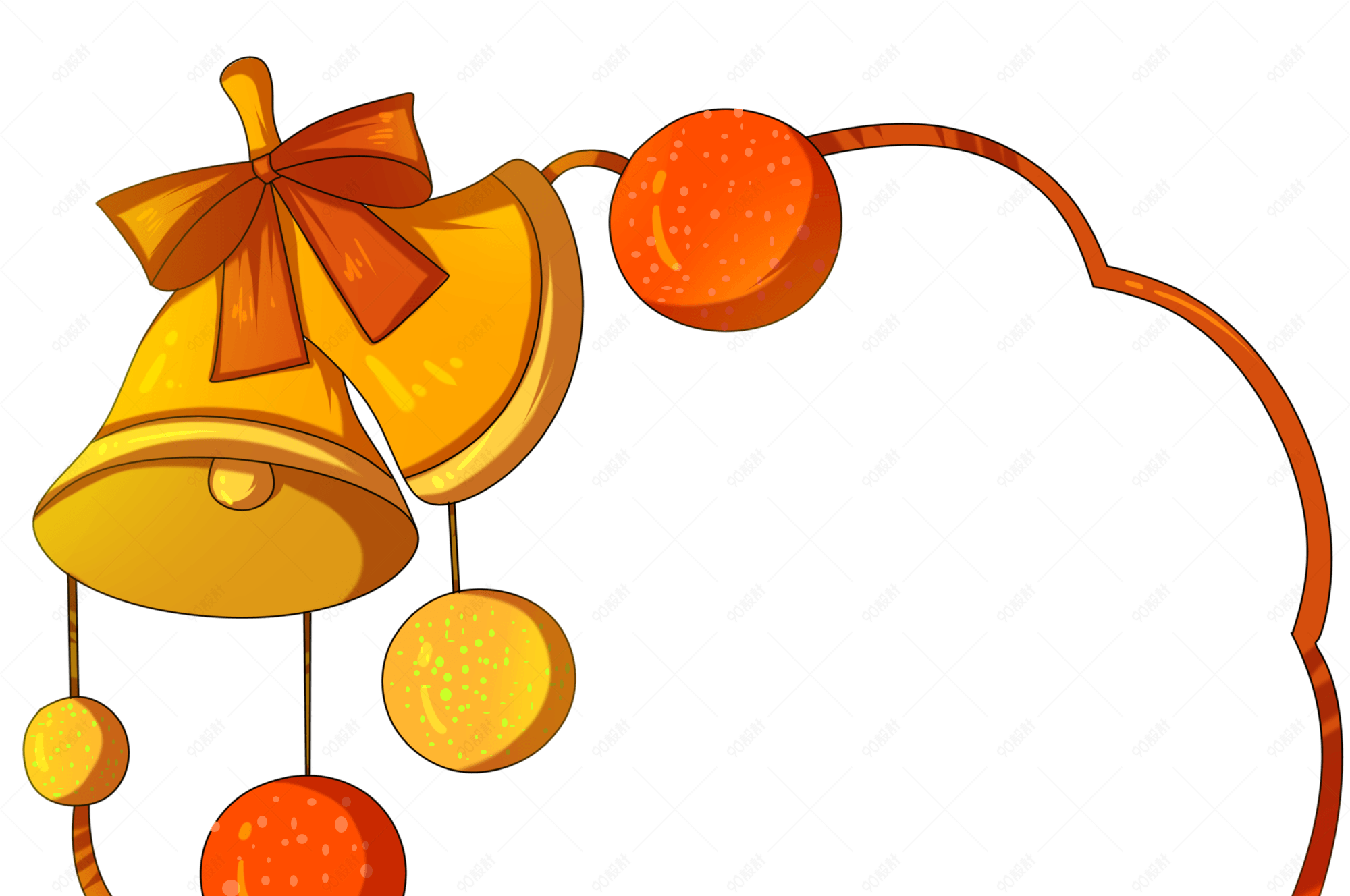 铃铛彩球花纹边框