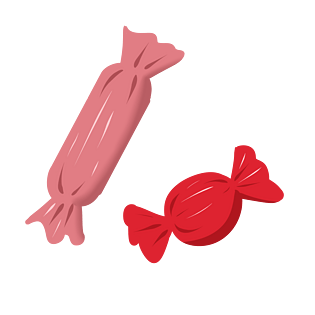 手绘糖果糖块插画