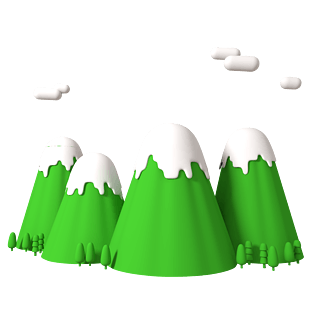 圣诞雪山冬天c4d