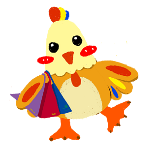 卡通公鸡大公鸡彩色公鸡