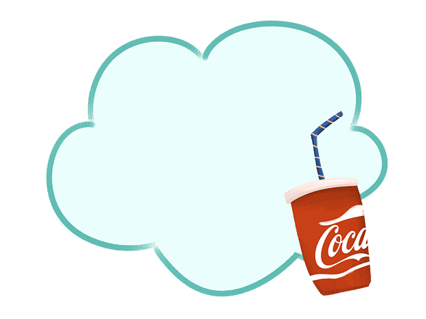 手绘可口可乐插画pngpsd2000*2000易拉罐pngpsd2000*2000易拉罐卡通