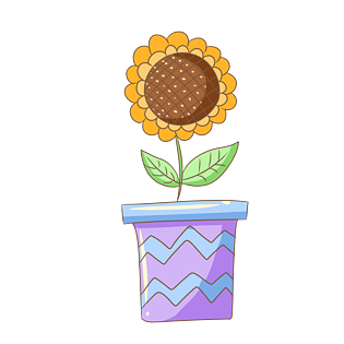 黄色的向日葵盆栽