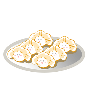 饺子png卡通装饰pngpsd2000*2000小羊羔卡通可爱形象表情插图pngpsd