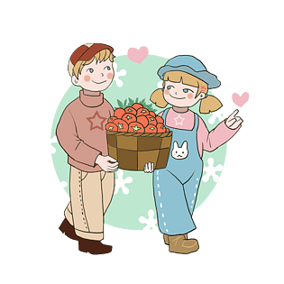 pngpsd2000*2000红色西红柿手绘插画pngpsd2000*2000卡通手绘西红柿