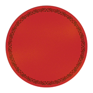 手绘红色的中国风边框插画